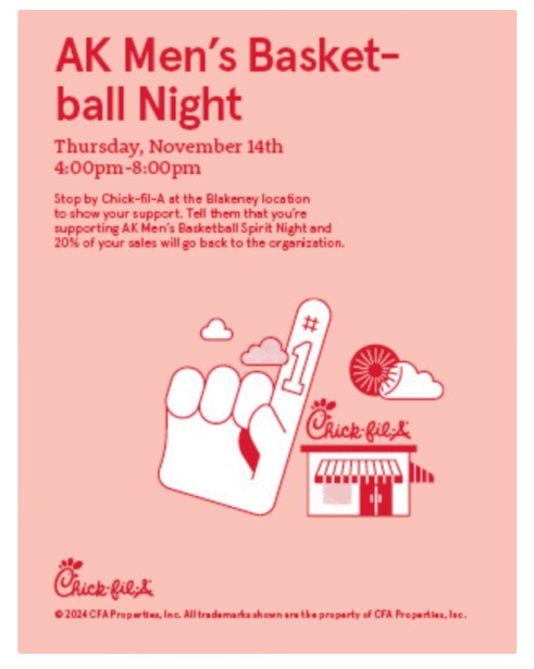  Men's Basketball Night at Chick Fil-a 11/14/24